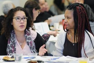 Carmen Riera (left), a psychologist for the Committee on Special Education 9