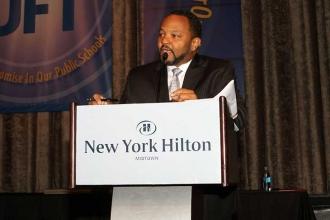 UFT Director of Parent and Community Outreach Anthony Harmon, who chaired the ev