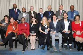 High school chapter leaders who received the Ely Trachtenberg Award pose with UF