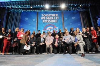 Elementary school chapter leaders who received the Ely Trachtenberg Award.