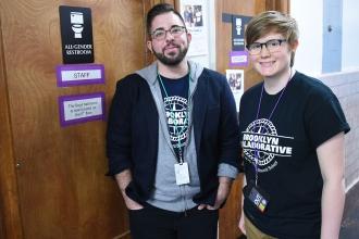 Devon Shanley (left) and Milo Chesnut were instrumental in implementing an all-g