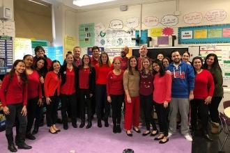 Educators show their love at PS 64 in the East Village.