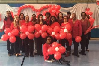 United in red at PS 276 in Canarsie, Brooklyn.
