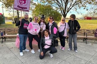 Members from Concord HS on Staten Island show up to “walk for the cure” at  Midland Beach on Oct. 26.