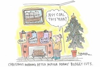 Christmas morning cartoon