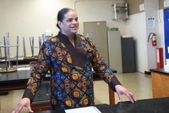 Teacher of the Year Billy Green speaking in a class