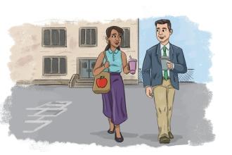 Talking while walking 