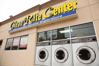 A building with a sign "Clean Rite Center"