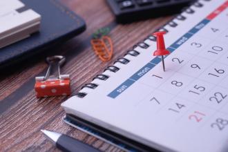 Close up image of a calendar