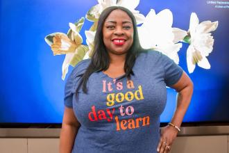 Teacher Latasha Hall of PS 36 in Manhattan expresses the sentiment of many attendees about the event.