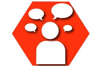 Person with thought bubbles 