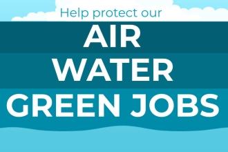 A graphic stressing the importance of green jobs