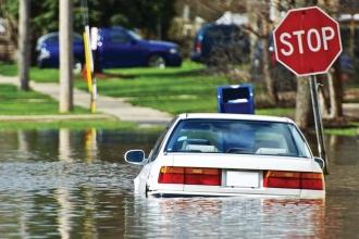 Northeast Flooding - Car Underwater