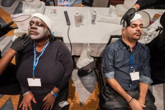 Attendees take part in the wellness fair during the UFT Paraprofessional Awards Luncheon on March 7, 2026. 