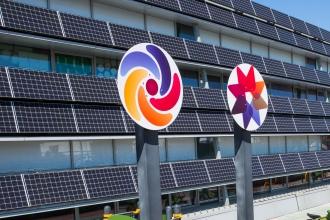 Solar panels on a rooftop
