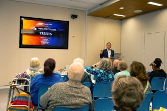 Retirees engage in a workshop on elder law at the UFTWF Day at the University on June 13, 2025. 