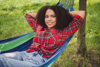 woman hammock summer