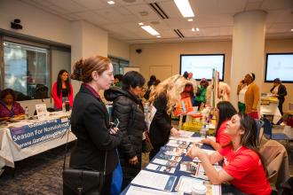 School Counselors browse the exhibits at the 2024 UFT School Counselors Conference