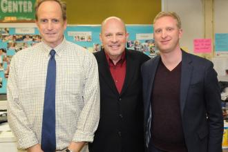 Three UFT members pose for a photo