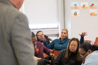 Mulgrew visits PS 277