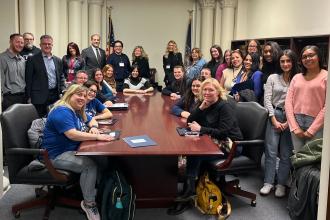 Members from Staten Island get together for a group photo