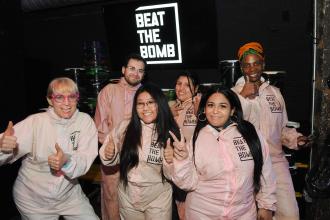 New UFT members take a group photo at a new member event on Feb. 27. 