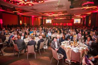 A shot of the crowd at the 2025 UFT Career and Technical Education Awards at the Sheraton New York Times Square Hotel on Feb. 26, 2025.