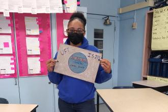 Educators from IS 218 in Brooklyn are among those who took part in the action.