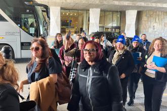 Members of Districts 27 and 30 arrive at Empire State Plaza for Lobby Day in Albany on March 10, 2025. 