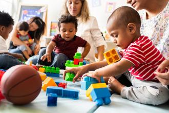 Toddlers playing