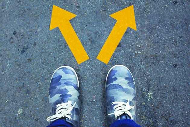 Sneakers with arrows