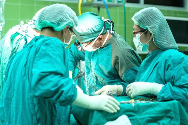 Surgeons in operating room