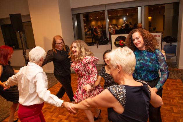 A group dances the hora