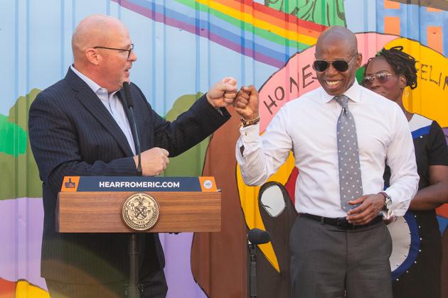 UFT President Michael Mulgrew and NYC Mayor Eric Adams 