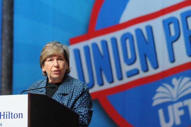 Randi Weingarten speaks at Teacher Union Day 