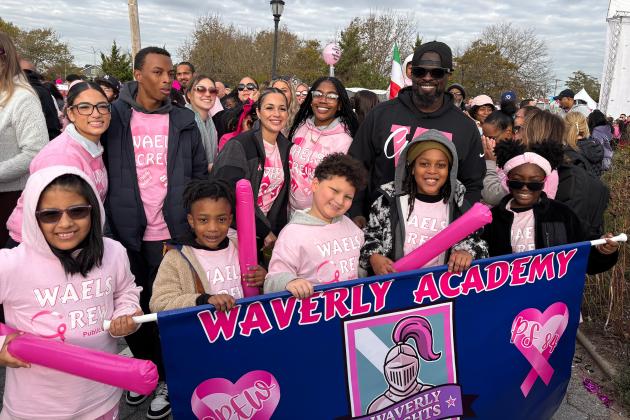 Members from PS 84 on Staten Island, the Waverly Academy of Empowered Learners, during the Staten Island Making Strides Against Breast Cancerwalk. 