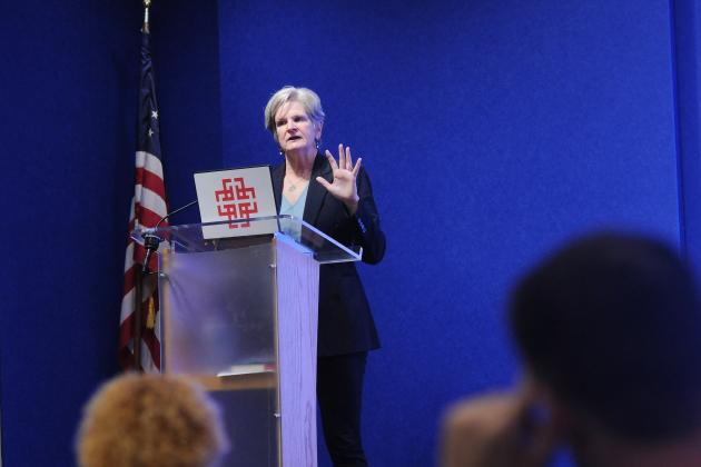 Dr. Wendy Dean speaks at the 2024 Federation of Nurses/UFT Professional Issues Conference on Nov. 15. 