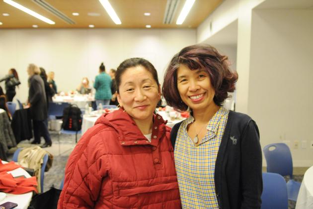 NYU Langone Hospital-Brooklyn nurses smile for a photo at the 2024 UFT Federation of Nurses Professional Issues Conference on Nov. 15, 2024. 