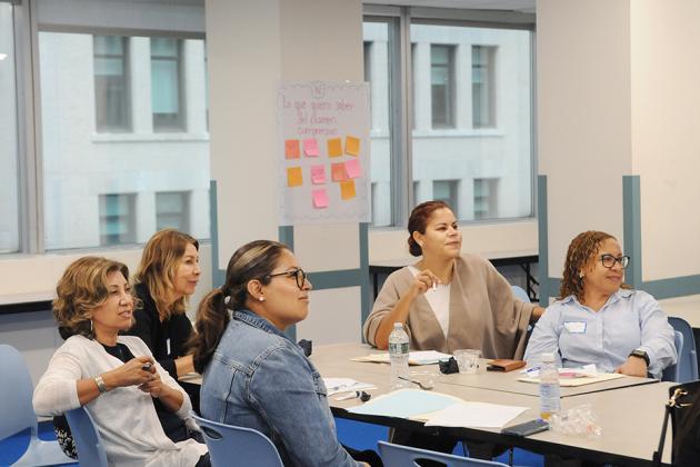 Teachers take part in a workshop at the NYC Association of Foreign Language Teachers/UFT annual fall conference at union headquarters
