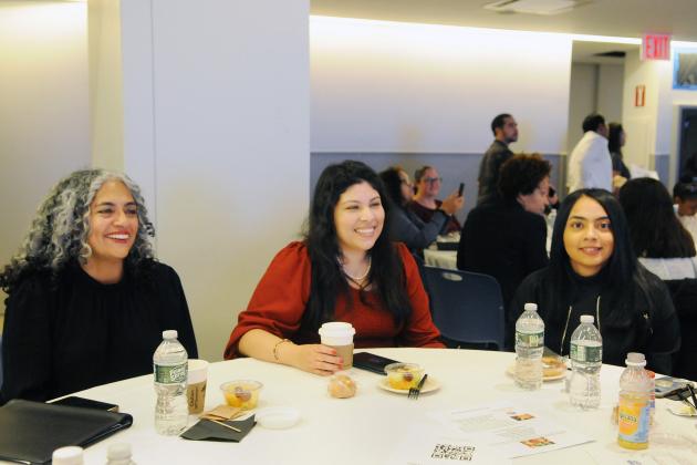 A table of school psychologists listen to a presentation during Psychologist Appreciation Day at UFT headquarters on Nov. 8, 2024. 