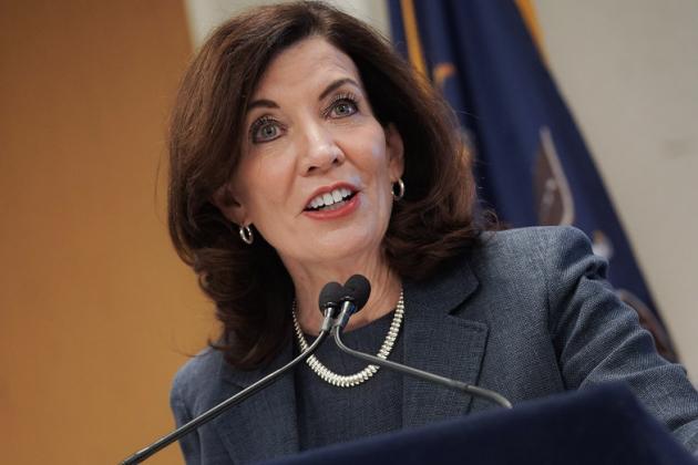 Kathy Hochul podium