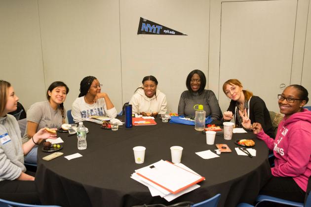 NYIT members show their school pride. 