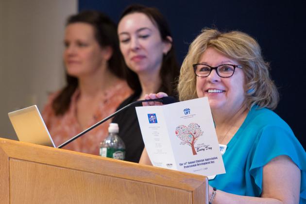 Julie Richardson introduces presenters from the Child Mind Institute