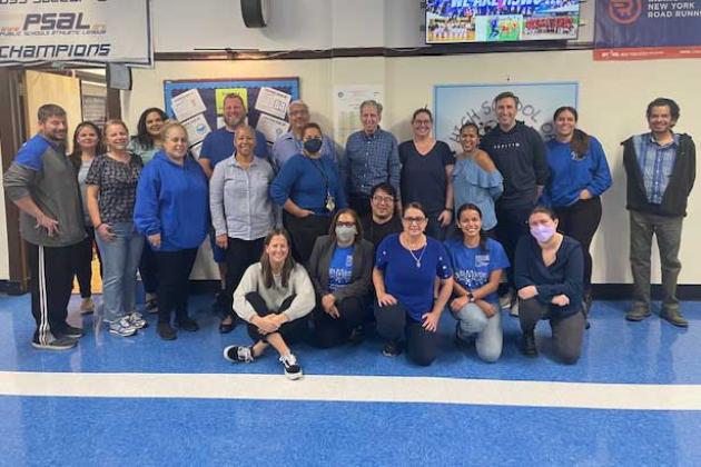 Wearing blue for a fair contract