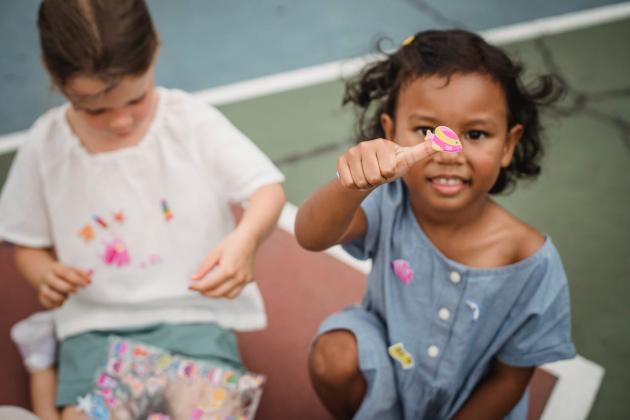 child care children playing