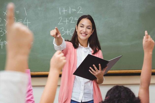 Teacher teaching a class