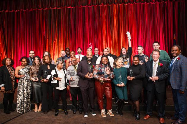 Brooklyn CTE educators show off their awardsat the 2025 UFT Career and Technical Education Awards at the Sheraton New York Times Square Hotel on Feb. 26, 2025.