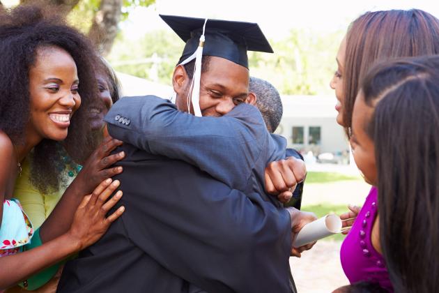 Smiling graduates