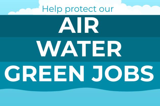 A graphic stressing the importance of green jobs