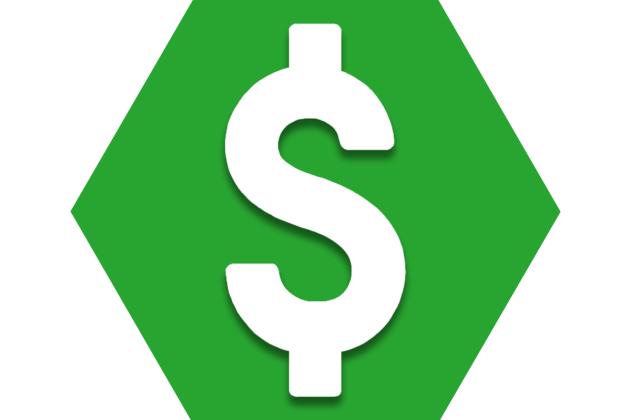 Green hexagon with dollar sign